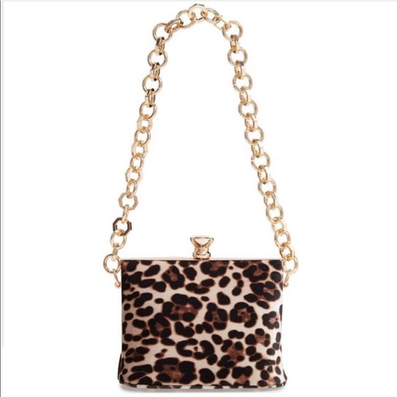 Topshop NWT Leopard Margot Shoulder Bag - Picture 1 of 3